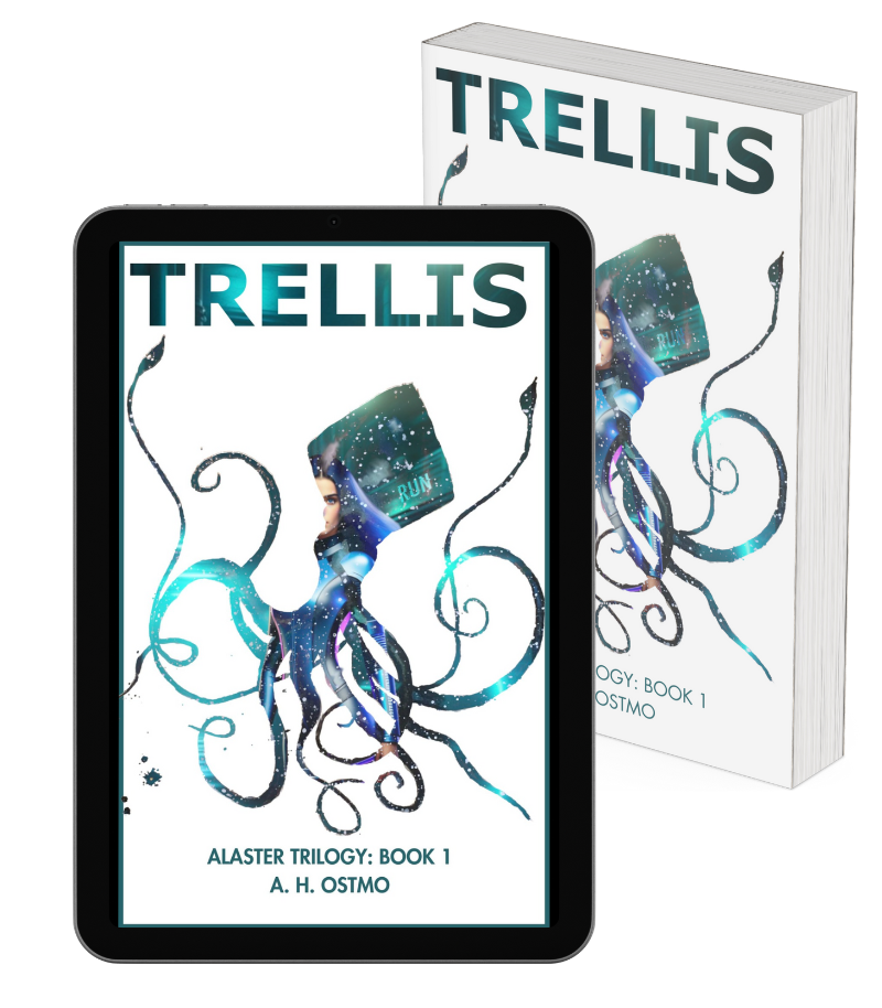 Trellis Icons showing the ebook and paperback of Trellis.